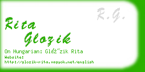 rita glozik business card